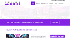 Desktop Screenshot of partybuseshouston.net