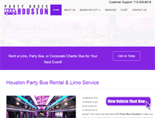 Tablet Screenshot of partybuseshouston.net